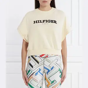 Толстовка оверсайз Tommy Hilfiger, бежевый
