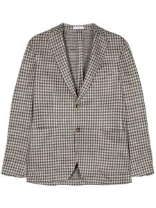 Boglioli льняной пиджак в ломаную клетку, серый