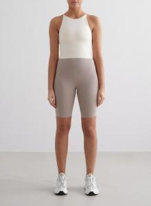 AIM'N Женские шорты для пилатеса, влагоотводящие, устойчивые к приседаниям, темно-бежевые