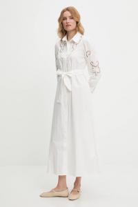 Хлопковое платье Answear.Lab, бежевый