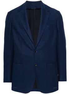 Canali фактурный двубортный пиджак, синий