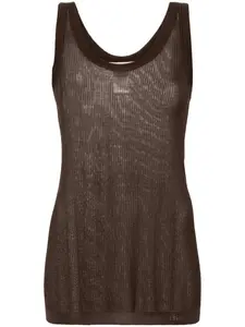 Топ в рубчик LEMAIRE, коричневый