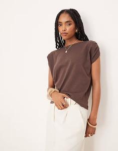 Детская футболка с короткими рукавами ASOS DESIGN шоколадного цвета