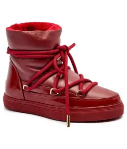 Глянцевые зимние ботинки Inuikii, красный