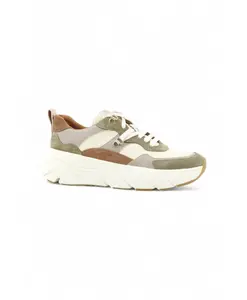 Кроссовки из комбинированной кожи и двух материалов Geox, мультиколор