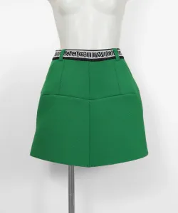 Вязаная юбка с логотипом на талии Archivio, цвет Green(050)