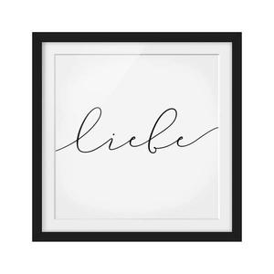 Картина Bilderwelten Liebe Kalligraphie I, 30x30x2 см, черный