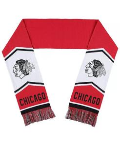 Женский шарф в жаккардовую полоску Chicago Blackhawks Wear By Erin Andrews, красный