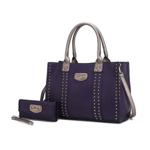 Женская сумка-тоут Davina из веганской кожи с кошельком MKF Collection By Mia K., фиолетовый