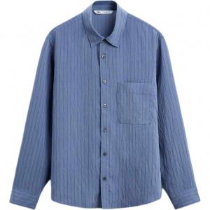 ZARA Мужская синяя рубашка