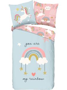 Детское постельное белье из перкаля розового цвета Good Morning, 135x200 см (80x80 см)