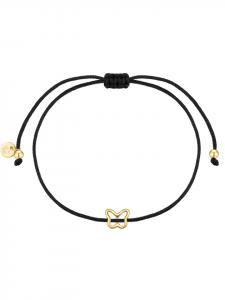 Glanzstücke München Браслет в виде бабочек из стерлингового серебра с текстильным узором из желтого золота