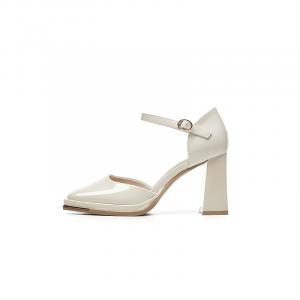 DAPHNE Женские туфли на платформе с массивным каблуком 8,5 см бежевые, цвет Beige