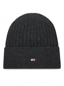 Шапка Tommy Hilfiger Th Cable Enamel Flag AW0AW17776, черный