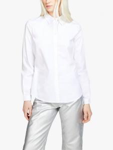 Растягивающаяся хлопковая поплин рубашка SISLEY, White