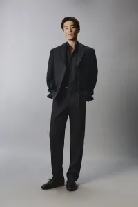 Блейзер из 100% шерсти Zara, темно-синий