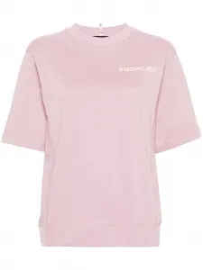 Футболка с логотипом Moncler Grenoble, розовый