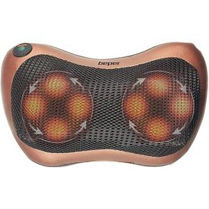 40.501 Массажная подушка с автомобильным адаптером. 4 массажных узла. Вращение по часовой стрелке и против часовой стрелки. Способствует кровообращению и расслаблению мышц., Beper