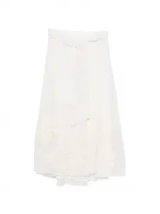 Юбка с цветочным принтом на завязках Forte Forte, бежевый