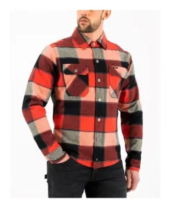 Рубашка мотоциклетные "Боулдер" Rokker, черный/красный