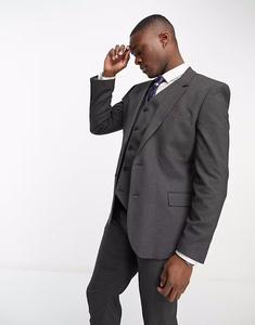 Узкий пиджак темно-серого цвета Asos Design