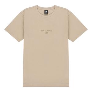 Футболка с вышитым логотипом, трикотажная спортивная футболка с круглым вырезом и коротким рукавом, футболка New Balance, серый