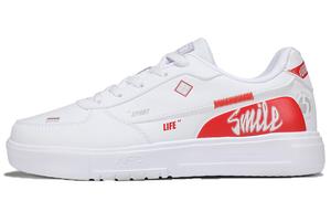 Кеды, скейтборд обувь женская низкая белый/красный 361°