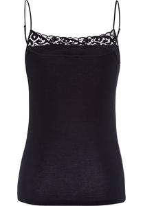 Женский кружевной топ на тонких бретелях Moments HANRO, черный