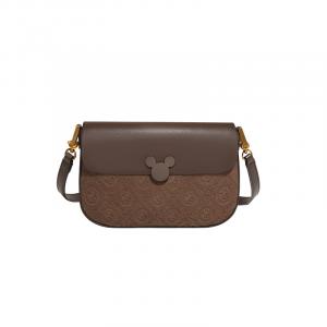 Сумка через плечо Mickey из искусственной ткани, женская, стандартного цвета, кофейного оттенка Disney, коричневый