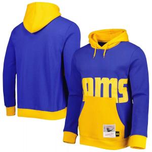 Мужской пуловер с капюшоном Mitchell & Ness Royal Los Angeles Rams Big Face 5.0
