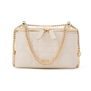 ELLE Кожаная сумка-бокс из коровьей кожи, женская наплечная сумка Regular, черно-белая