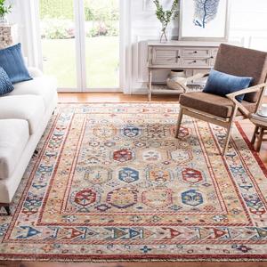 Ковер SAFAVIEH, 244 x 305 см, Samarkand Collection Beige / Red SRK103B ручной работы традиционный восточный премиальный шерстяной