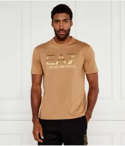 Футболка regular fit Ea7, бежевый