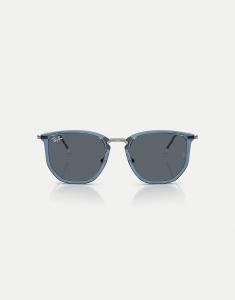 Солнцезащитные очки Ray-Ban Rb4451 необычной формы с синими линзами прозрачного синего цвета