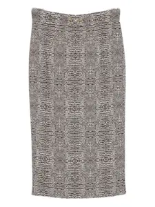 Юбка с принтом "питон" Elisabetta Franchi, бежевый