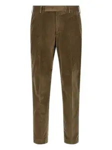 Вельветовые брюки с эластичным поясом PT Torino, зеленый