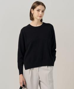 Мягкий вязаный свитер с круглым вырезом из смеси кашемира