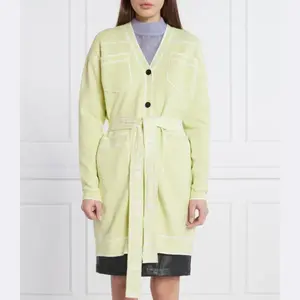 Кардиган классического кроя с добавлением шерсти Karl Lagerfeld, зеленый