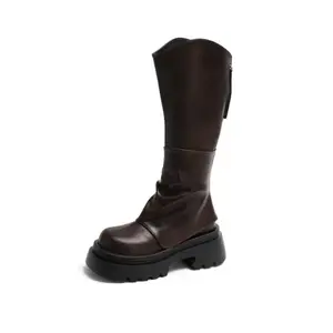 AFJI Высокие сапоги женские черно-коричневые коричневые, цвет Brown
