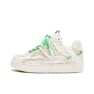 MQMS Нескользящие и износостойкие дышащие низкие кроссовки для скейтбординга унисекс, белые и зеленые