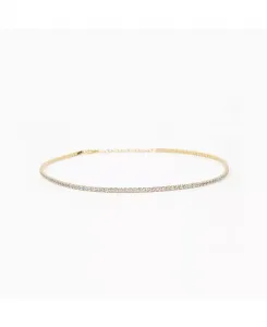 Теннисное ожерелье Cherie из стерлингового серебра с 18-каратным покрытием, идея для праздничного подарка Bearfruit Jewelry, gold