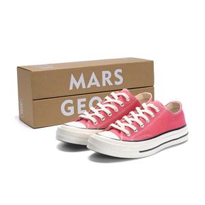 MARS*GEOME Устойчивые к скольжению, износостойкие, дышащие, легкие женские низкие кеды из хлопка цвета вишневого розового - арбузного красного, цвет Watermelon Red