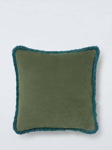 Подушка из бахромчатого бархата John Lewis, Avocado