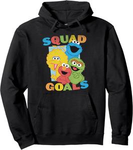Худи Sesame Street Squad Goals, черный