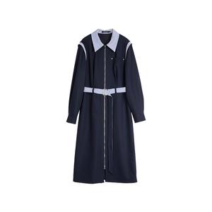 ELLE Платье с длинным рукавом Women's Navy Blue