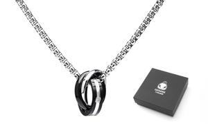 GENANX Унисекс-ожерелье серебристо-белое