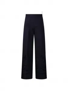 Брюки с цветочными аппликациями Forte Forte, синий