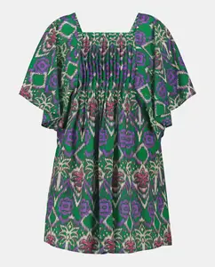 КОРОТКОЕ ПЛЯЖНОЕ ПЛАТЬЕ С ПРИНТОМ Tintoretto, зеленый