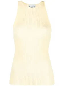 Топ в рубчик GANNI, желтый