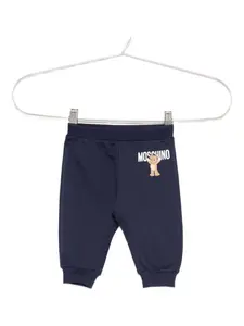 Спортивные штаны с принтом тедди Moschino Kids, синий